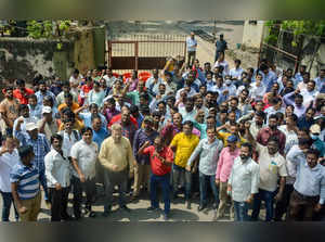 Thane: Members of Maharashtra State Electricity Distribution Co. Ltd. Union rais...