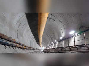 A view of a tunnel part of BMC's Mumbai Coastal Road Project