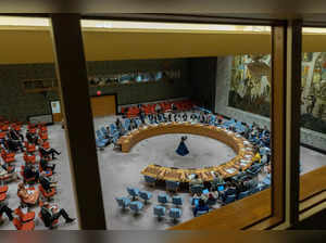 United Nations Security Council meeting about the Russian invasion of Ukraine at the U.N. headquarters in New York