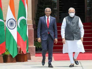 Maldives' President Ibrahim Mohamed Solih meets India's Prime Minister Narendra Modi in New Delhi