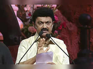 Chennai, July 28 (ANI): Tamil Nadu Chief Minister MK Stalin addresses at the Ope...