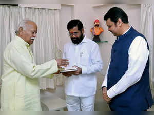 Mumbai, Aug 01 (ANI): Maharashtra CM Eknath Shinde and Deputy CM Devendra Fadnav...