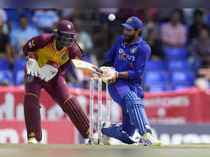 India's Ravindra Jadeja plays a shot during the second T20 cricket match