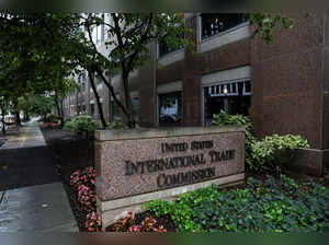 FILE PHOTO: Signage is seen outside of the U.S. International Trade Commission in Washington, D.C.