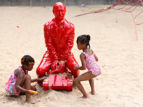 Kids playing with sand
