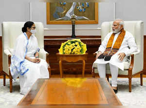 New Delhi, Aug 05 (ANI_PMO Twitter)_ West Bengal CM Mamata Banerjee meets Prime ....
