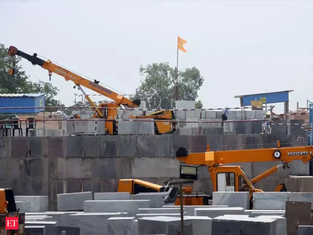 uttar pradesh: Uttar Pradesh: Construction of Ram Mandir in full swing ...