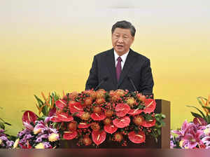 Hong Kong: China's President Xi Jinping gives a speech following a swearing-in c...