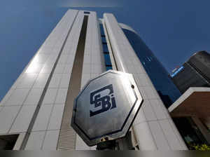 FILE PHOTO: The logo of the Securities and Exchange Board of India (SEBI) is pictured on the premises of its headquarters in Mumbai