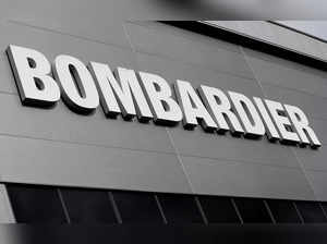 FILE PHOTO: FILE PHOTO: Bombardier's logo is seen on the building of the company's service centre at Biggin Hill