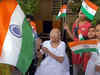 'Har Ghar Tiranga' campaign: PM Modi’s mother Heeraben distributes National Flags to children