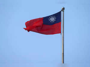 FILE PHOTO: A Taiwan flag can be seen at Liberty Square in Taipei