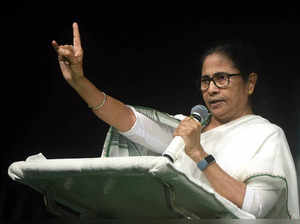 Kolkata, Aug 14 (ANI): West Bengal Chief Minister Mamata Banerjee addresses an e...