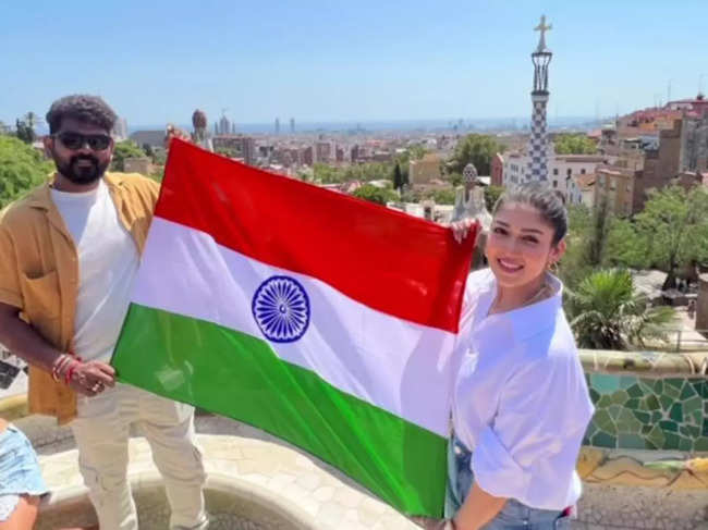 Nayanthara and Vignesh Shivan celebrated Independence day in Spain with a lot of pride and happiness.