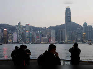 FILE PHOTO: General view of the Central financial district during sunset, in Hong Kong