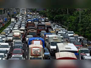 ​Traffic jam on Western Express Highway on Tuesday.​