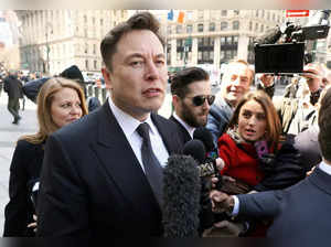 FILE PHOTO: Tesla CEO Elon Musk arrives at Manhattan federal court for a hearing on his fraud settlement with the SEC in New York