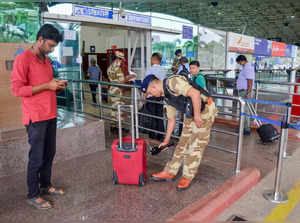Ranchi: Central Industrial Security Forces (CISF) conduct search operation outsi...