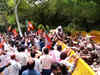 BJP protests outside Delhi CM's residence as Kejriwal, Sisodia head to Gujarat