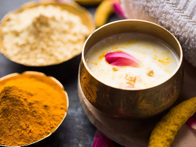 ​Gram flour, turmeric, yogurt