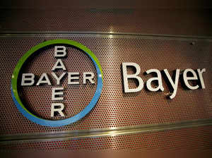 FILE PHOTO: Bayer logo in Leverkusen