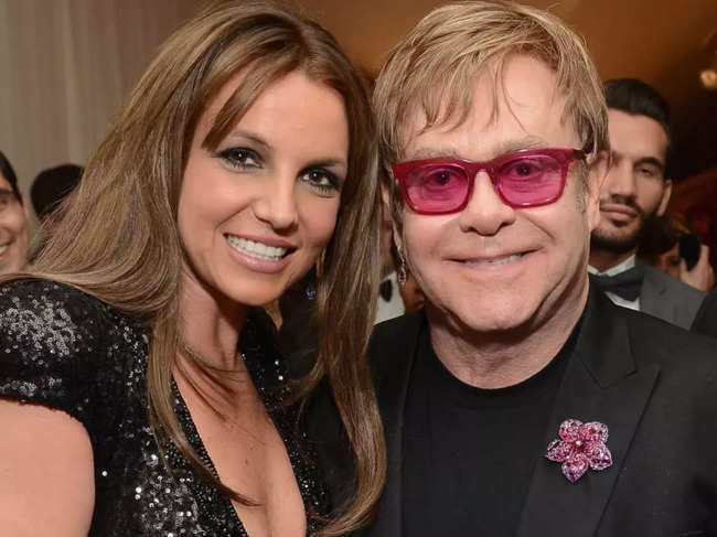 Singer Britney Spears, Elton John