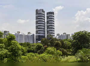 Noida: Supertech twin towers ahead of their demolition with explosives in compli...