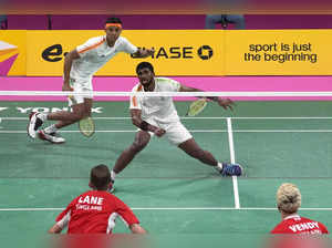 India's Satwik Sairaj Rankireddy and Chandrashekhar Shetty compete during their ...