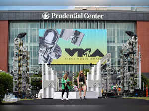 Preparations for 2022 MTV Video Music Awards at the Prudential Center in Newark