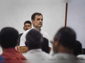 New Delhi: Congress leader Rahul Gandhi during the 'Bharat Jodo Yatra Conclave',...