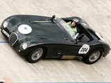 Former skeleton champion Staehli of Switzerland drives his 1953 Jaguar C-Type 