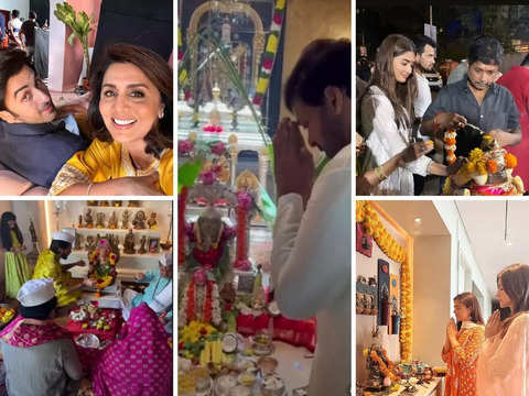 Sneak Peek of Ganesh Chaturthi celebrations from star homes |  www.lokmattimes.com
