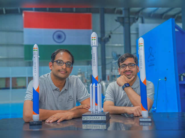 -Skyroot founders Pawan Kumar Chandana (right) & Naga Bharath Daka (left)