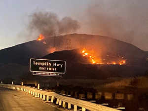 Route Fire burns in California