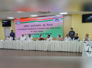 New Delhi: Congress President Sonia Gandhi chairs the Congress Working Committee...