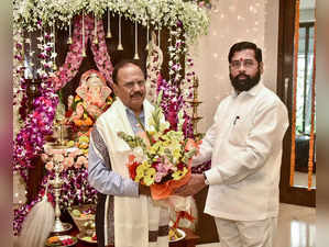 Mumbai: Maharashtra Chief Minister Eknath Shinde with National Security Advisor ...