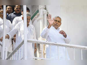Patna: Bihar Chief Minister Nitish Kumar visits the Janata Dal (United) office t...