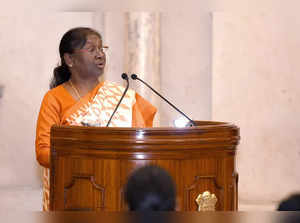 New Delhi, Aug 25 (ANI): President Droupadi Murmu addresses the group of 175 IAS...