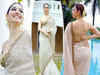 Tamannaah Bhatia looks elegant in beautiful ivory organza saree. Check out the details