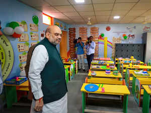 Gujarat: Amit Shah inaugurates four 'smart schools', takes swipe at AAP's spree of promises