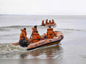 Sonitpur: NDRF personnel carry out a search and rescue operation after Anil Kuma...
