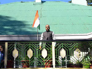 Shimla, Aug 13 (ANI): Himachal Pradesh Chief Minister Jai Ram Thakur after hoist...