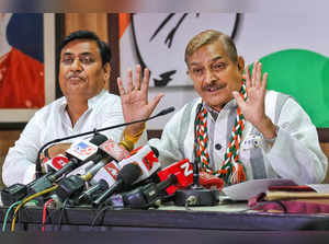 Jaipur: Congress MP Pramod Tiwari with Rajasthan Congress President Govind Singh...