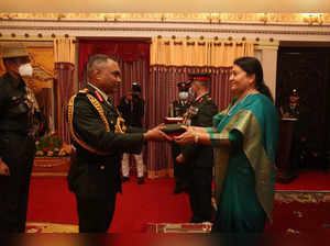 Indian army chief conferred with honorary rank of General of Nepal Army.