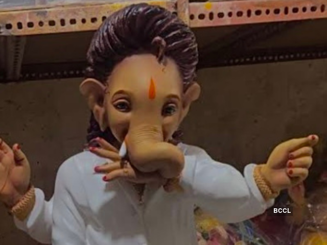 ​Pushpa theme Ganesh pandal