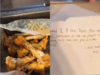 Viral video: Man orders chicken wings and fries, gets only bones and a sad note