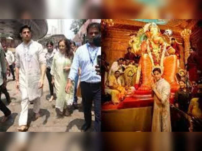 Sidharth Malhotra, his mother visit Mumbai's Lalbaugcha Raja for Ganpati Darshan