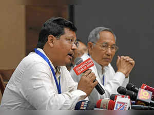 New Delhi, Aug 27 (ANI): Meghalaya Chief Minister Conrad K Sangma along with sta...