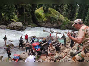 Pahalgam, Aug 16 (ANI): Rescue operations are underway near the wrecked remains ...