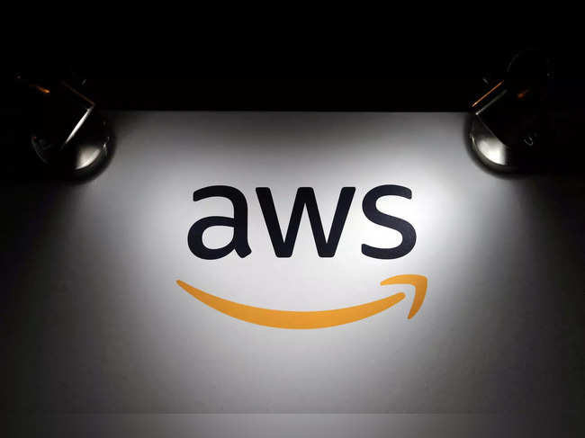 FILE PHOTO: The logo of Amazon Web Services (AWS) is seen in Santiago